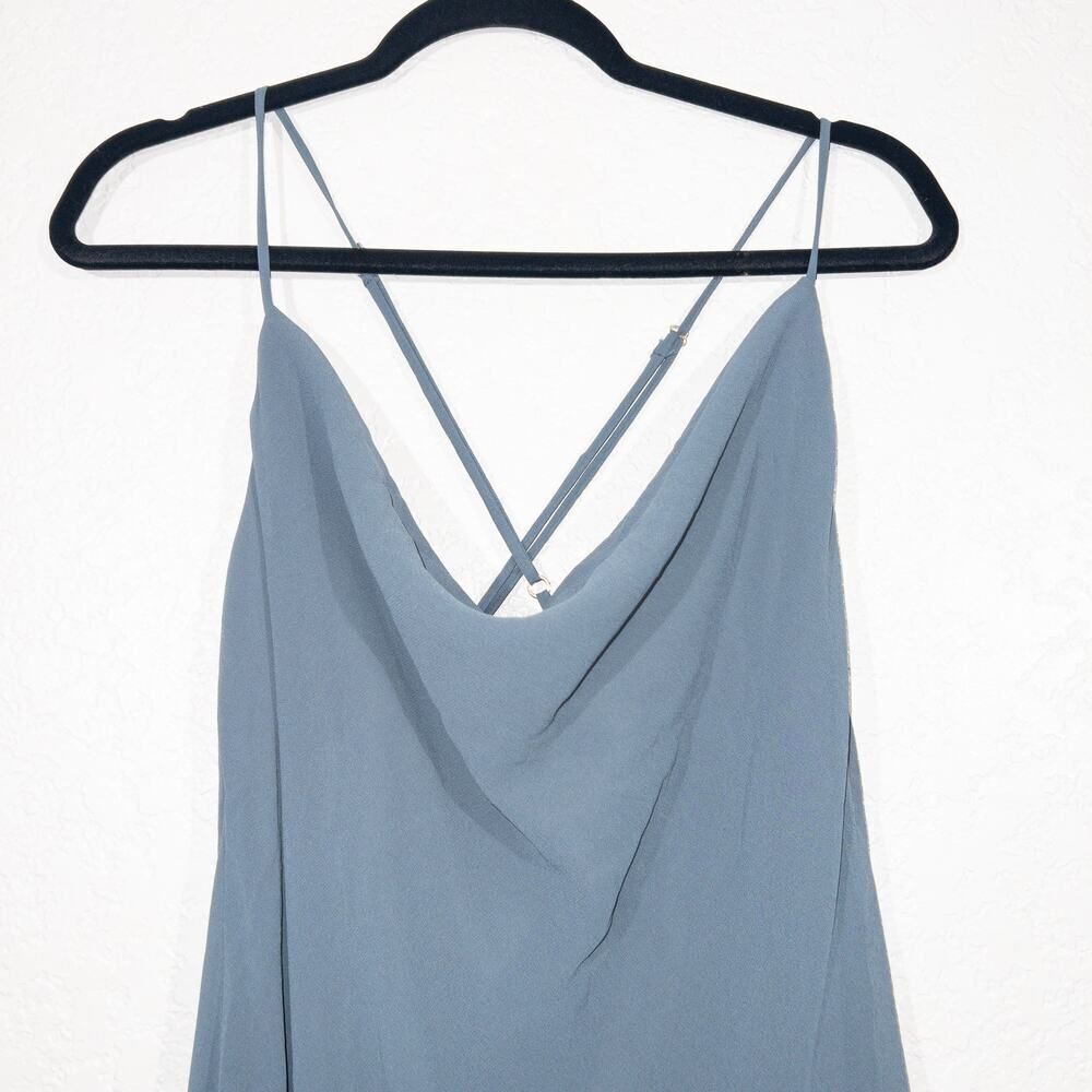Show Me Your MuMu Slate Blue Slip Midi Dress - Picture 3 of 10
